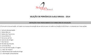 Formulário de avaliação SciELO Brasil